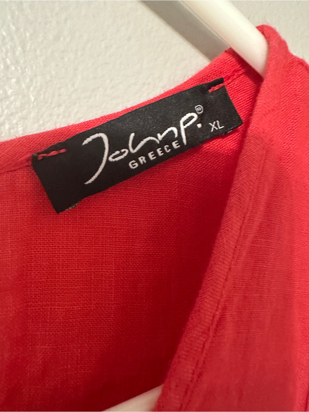 Sleeveless Red Linen Blend Sundress - Picture 4 of 10